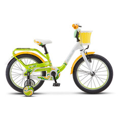 Велосипед STELS Pilot-190 18 V030 городской (детский), рама 9", колеса 18", зеленый/желтый, 10.78кг [lu075260]