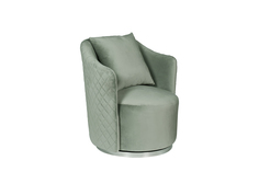 Кресло verona вращающееся велюровое мятное/хром (garda decor) зеленый 70x80x77 см.