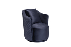 Кресло verona basic вращающееся велюровое темно-синее (garda decor) синий 70x80x77 см.