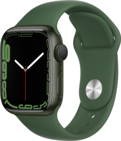 Умные часы Apple Watch Series 7, 41 мм, корпус из алюминия, спортивный ремешок (зеленый)