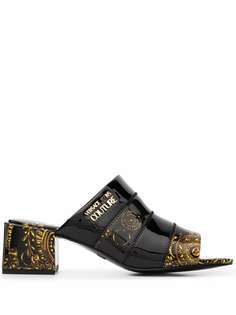 Versace Jeans Couture мюли с открытым носком и узором Barocco
