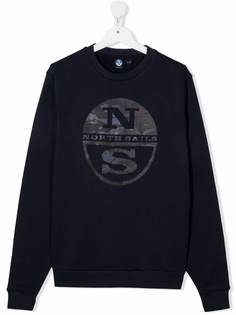 North Sails Kids толстовка с камуфляжным логотипом