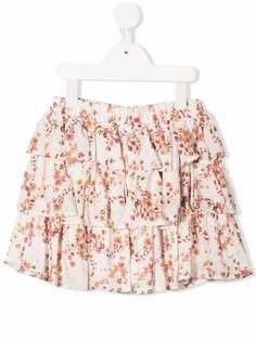 Miss Grant Kids юбка с оборками и цветочным принтом