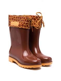 Mini Melissa резиновые сапоги с анималистичным принтом
