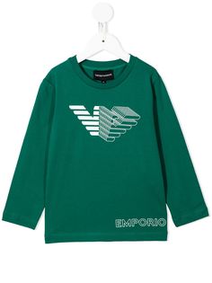 Emporio Armani Kids футболка с длинными рукавами и логотипом