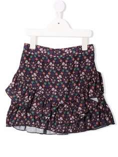 Miss Grant Kids ярусная юбка с цветочным принтом