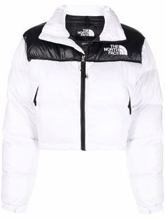 The North Face укороченный пуховик с вышитым логотипом