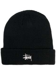 Stussy шапка бини с вышитым логотипом