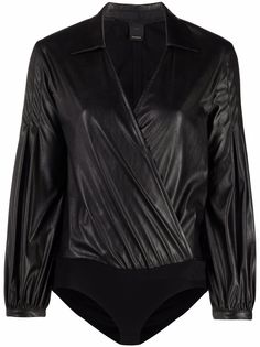 PINKO боди из искусственной кожи