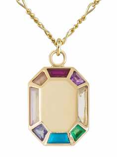 Metier by Tom Foolery кольцо Tableau Octagon Rainbow из желтого золота с камнями