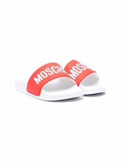 Moschino Kids шлепанцы с логотипом