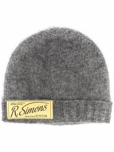 Raf Simons шапка бини с нашивкой-логотипом