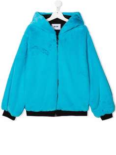 MSGM Kids бомбер с вышитым логотипом