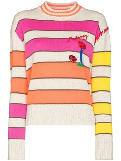 Mira Mikati полосатый джемпер с вышивкой
