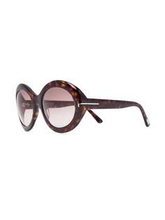 TOM FORD Eyewear солнцезащитные очки черепаховой расцветки