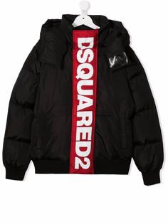 Dsquared2 Kids пуховик с капюшоном и логотипом