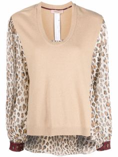TWINSET джемпер с леопардовым принтом