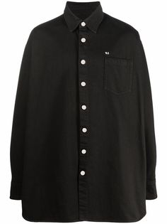 Raf Simons джинсовая рубашка оверсайз с логотипом