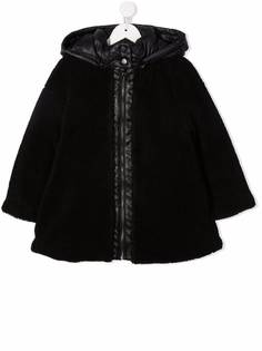 TWINSET Kids куртка из искусственного меха с логотипом