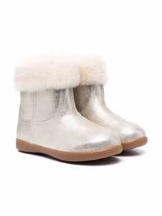 UGG Kids ботинки с эффектом металлик и искусственным мехом