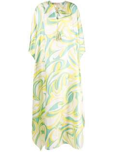 Emilio Pucci платье-кафтан с принтом Nuages