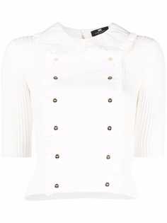 Elisabetta Franchi джемпер с короткими рукавами и оборками