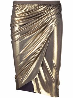 Rick Owens Lilies юбка-карандаш с эффектом металлик