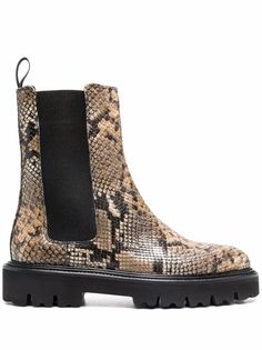 PAUL SMITH ботинки челси со змеиным принтом