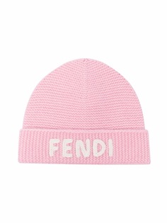 Fendi Kids шапка бини с вышитым логотипом