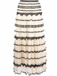 RED Valentino юбка из тюля пуэн-деспри