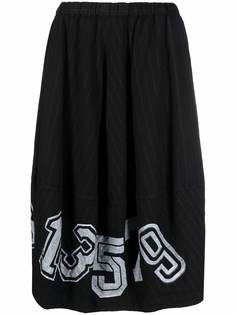 Black Comme Des Garçons расклешенная юбка миди