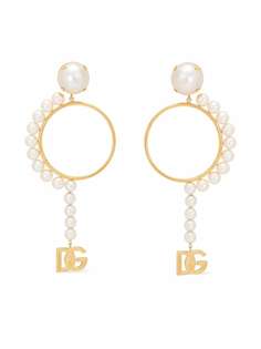 Dolce & Gabbana серьги-кольца с логотипом