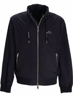 Armani Exchange бомбер с потайным капюшоном