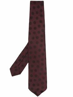 Barba шелковый галстук с вышивкой в горох