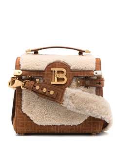 Balmain сумка-тоут B-Buzz 23 со вставкой из овчины