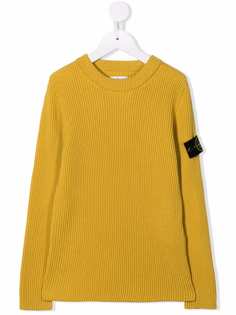 Stone Island Junior шерстяной джемпер с нашивкой-логотипом