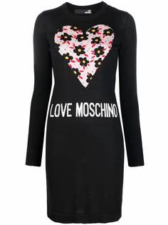 Love Moschino платье-джемпер с логотипом