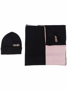 LIU JO комплект из шапки бини и шарфа с логотипом