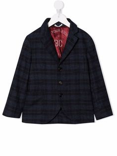 Brunello Cucinelli Kids однобортный пиджак в клетку