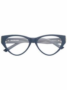 Balenciaga Eyewear очки в оправе кошачий глаз с логотипом Double B