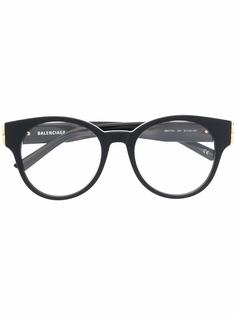 Balenciaga Eyewear очки в круглой оправе с логотипом Double B