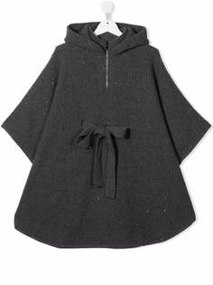 Brunello Cucinelli Kids пончо с капюшоном