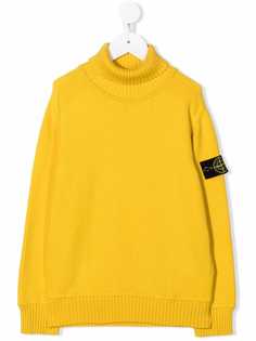 Stone Island Junior джемпер с высоким воротником и логотипом