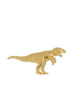 Alex Monroe серьга-гвоздик Teeny T-Rex из желтого золота