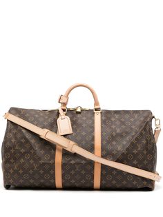 Louis Vuitton дорожная сумка Keepall Bandouliere 60 2000-х годов с монограммой