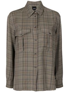 ASPESI клетчатая рубашка с длинными рукавами