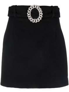 Giuseppe Di Morabito юбка из смесовой шерсти с пряжкой