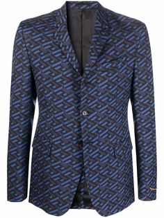 Versace пиджак с принтом La Greca