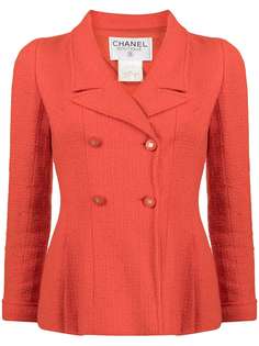 Chanel Pre-Owned двубортный пиджак с пуговицами CC