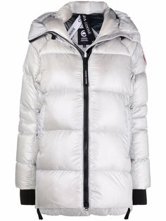 Canada Goose пуховик с нашивкой-логотипом